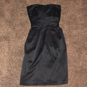 Strapless black dress